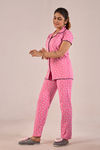Sweet Moon Knit Cotton Pyjama Set - Dark Pink — thumbnail 3
